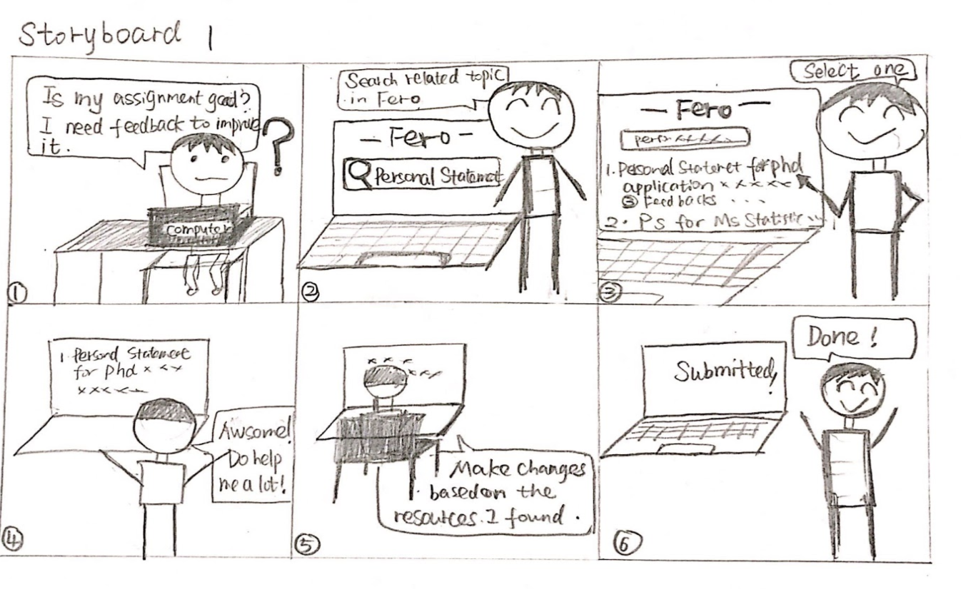 Storyboard for assignment feedback