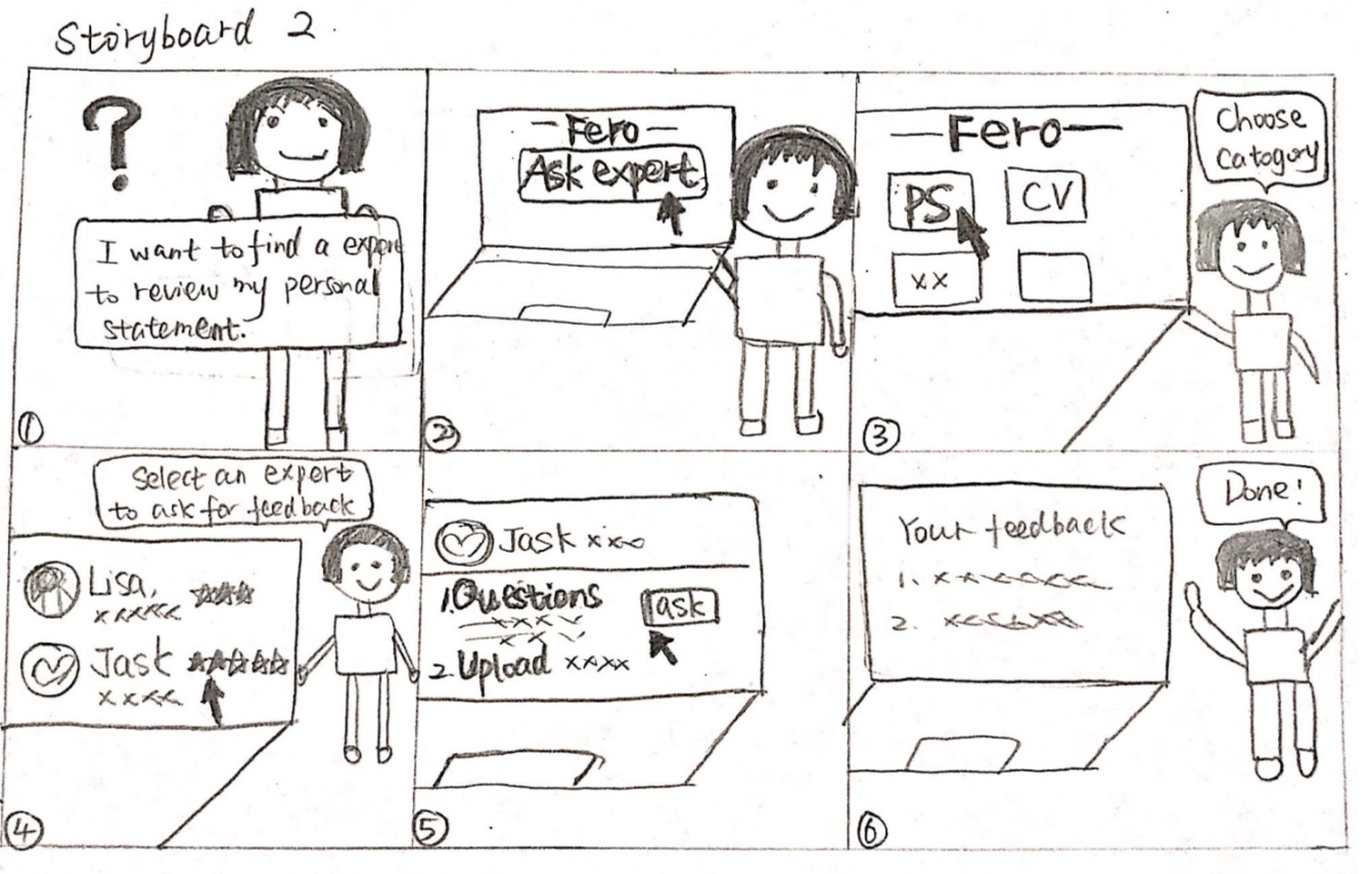Storyboard for review feedback